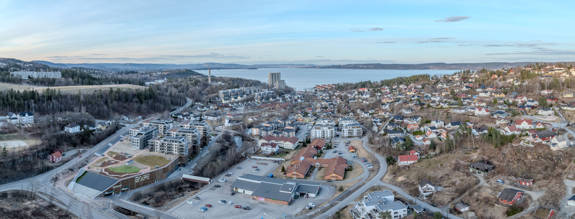 Shopping center seen from upon high