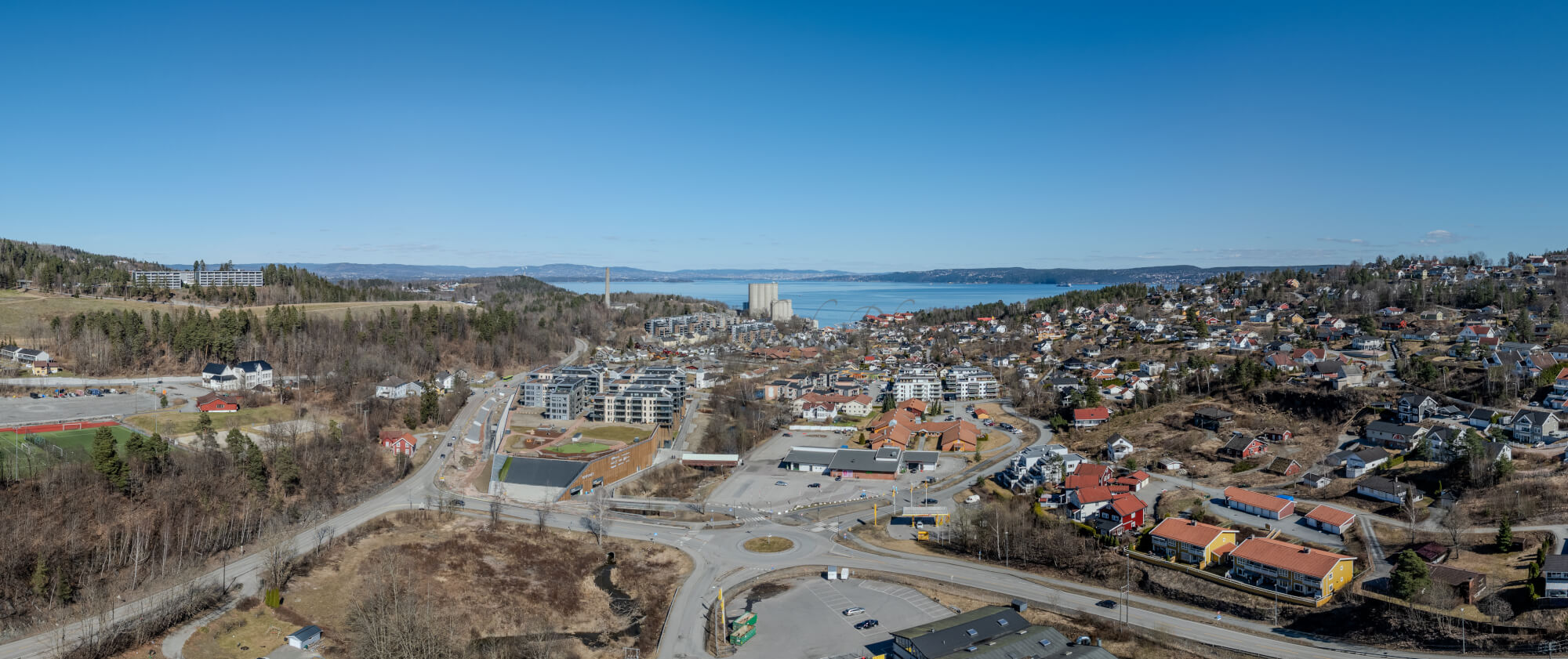Shopping center seen from upon high