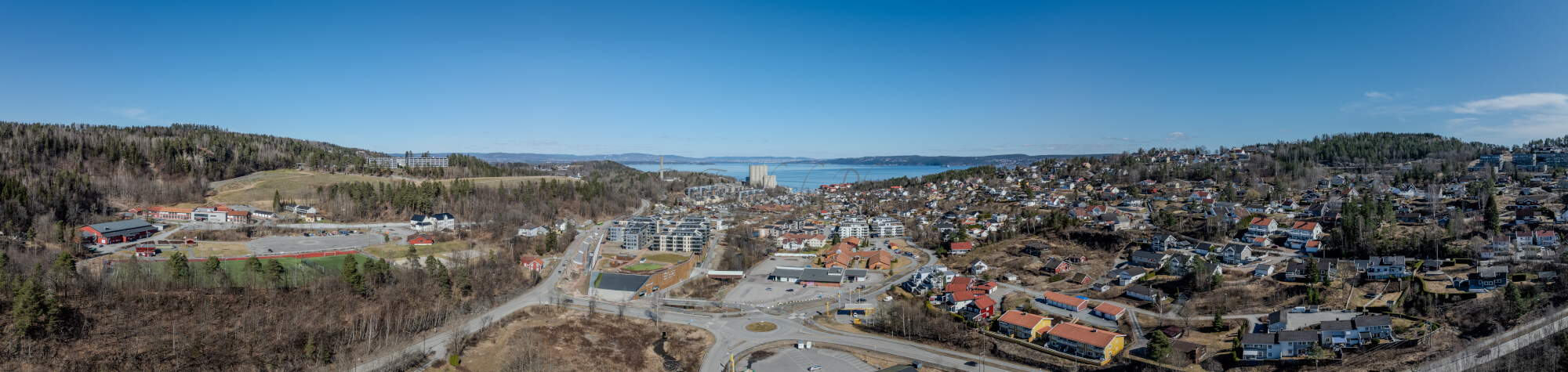 Shopping center seen from upon high