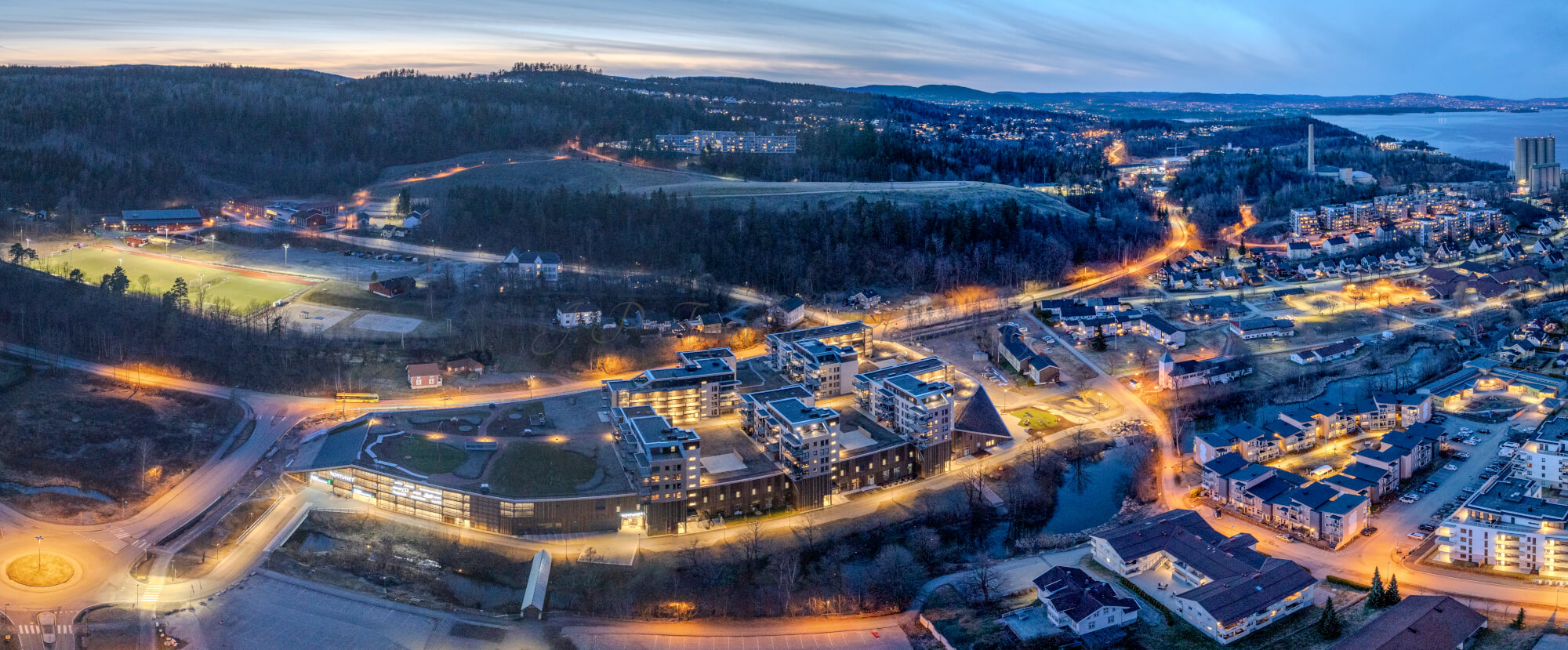 Shopping center seen from upon high